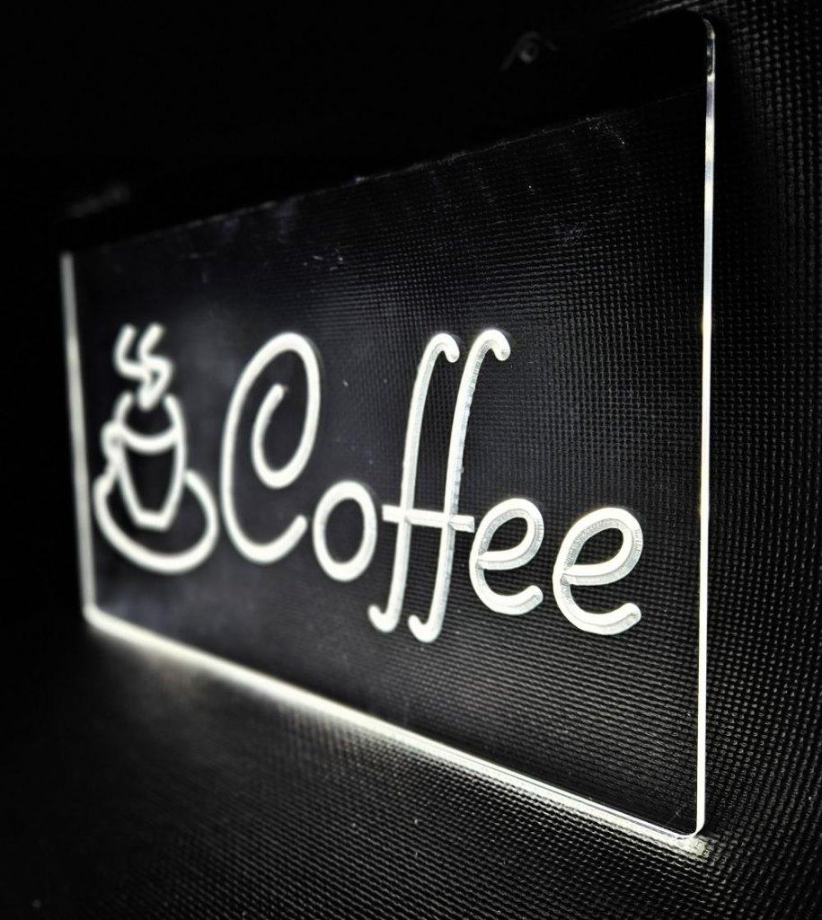 Coffee koffie wit led reclame ledlamp wanddeco lamp deco, Info@deconoord.nl, Deco Noord, Nieuw, Ophalen of Verzenden
