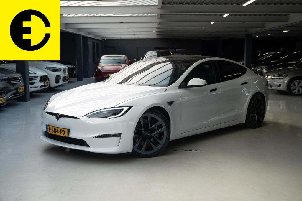 Tesla Model S Plaid+ | 1020PK | Stoelverkoeling | Stuurwiel, Automaat, 110 €/maand, Model S, Wit