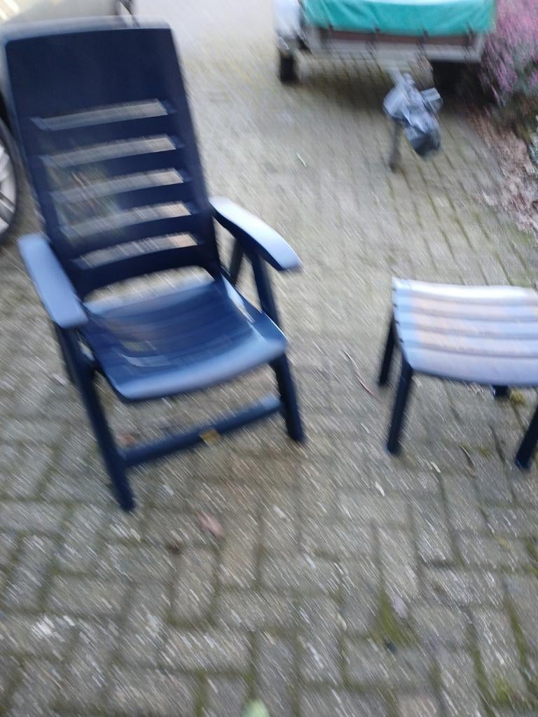 Tuinset Hartman Prestige - donkerblauw, Ophalen, Gebruikt, Kunststof, Stapelbaar