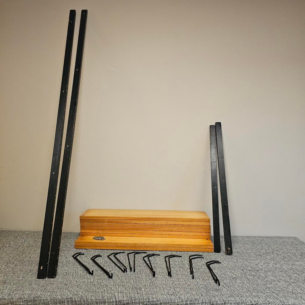 Poul Cadovius wandsysteem blank hout - vintage Deens design, Gebruikt, Ophalen of Verzenden, X, X