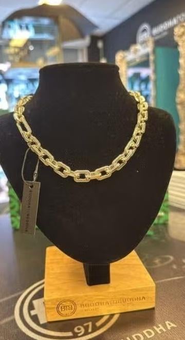 BUDDHA TO BUDDHA KETTING TYPE 121 45 CM BARBARA LINK €749,95, Ophalen of Verzenden, Nieuw, Zilver, Zilver