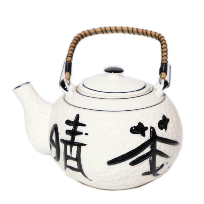 THEEPOT Oosters design - Chinees/Japans met bamboe handvat, Ophalen of Verzenden