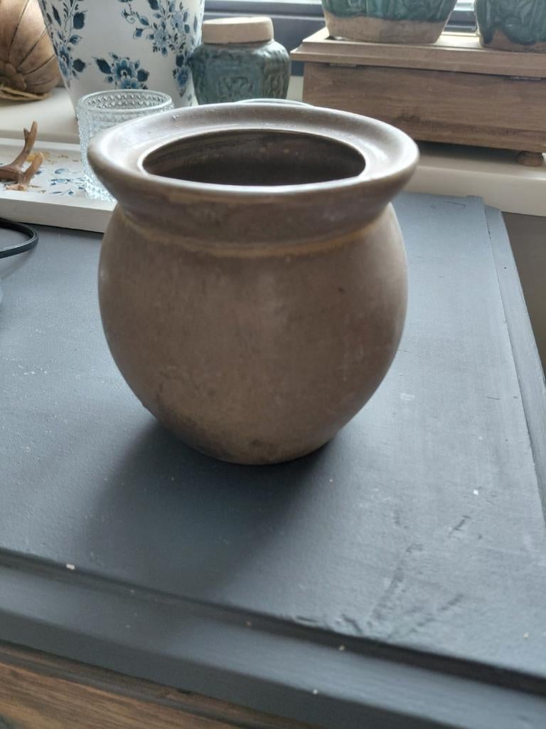 Vintage Frans gres kruikje vaasje, Ophalen