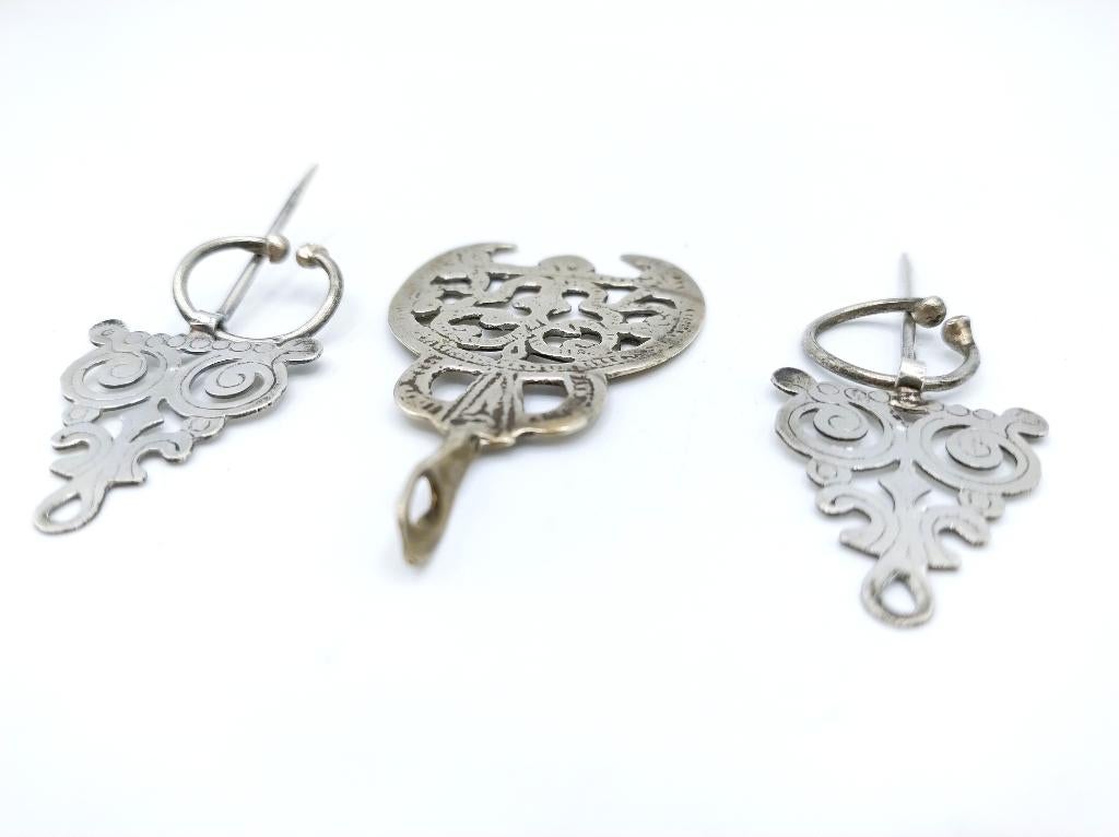Zilveren berber fibula's + hanger, Tunesië, Verzenden, Zilver, Hanger