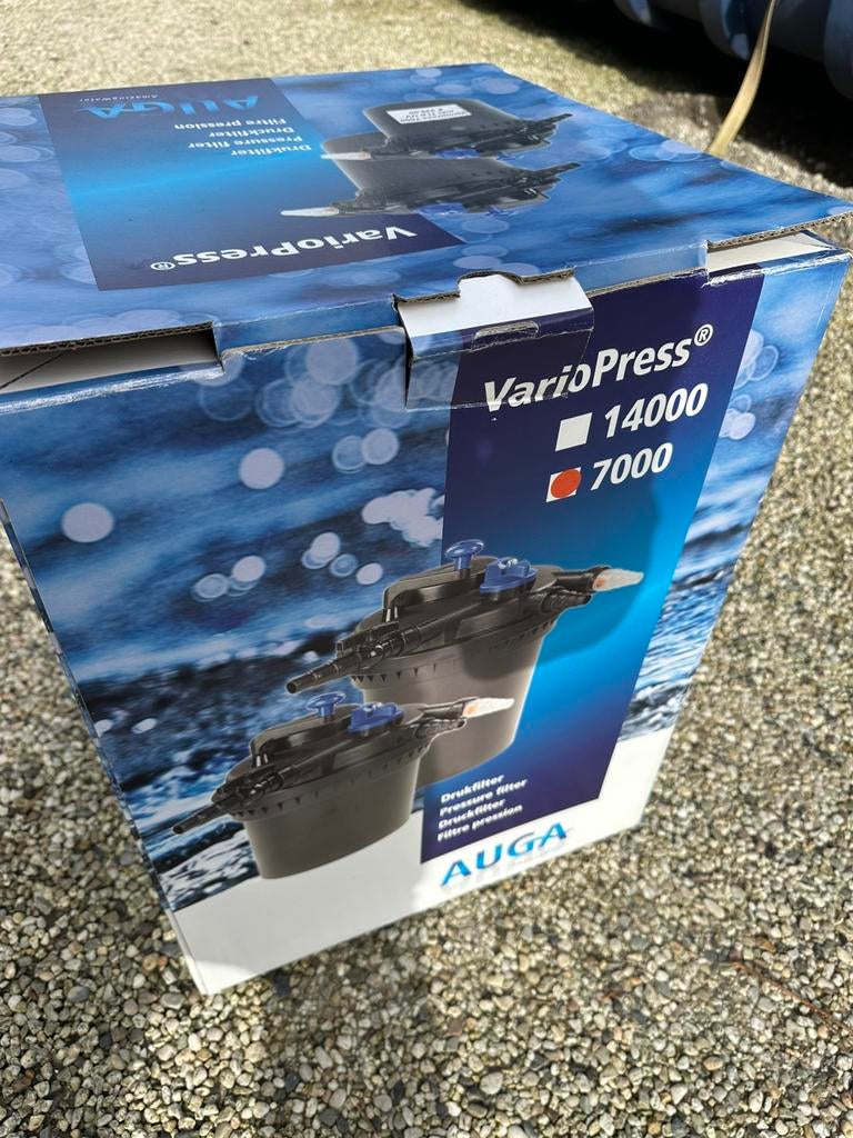 Nieuw in doos Drukfilter VarioPtess 7000 AUGA vijverfilter, Tuin en Terras, Nieuw, Ophalen of Verzenden, Auga, Auga