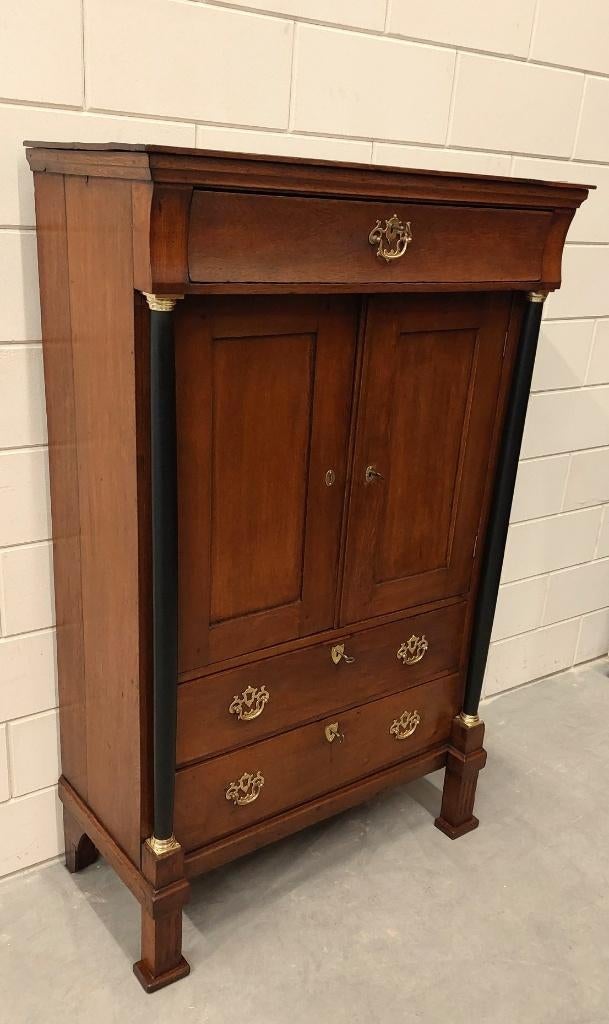 Prachtig antiek Empire Hollands kastje / kabinetje., Antiek en Kunst, Ophalen