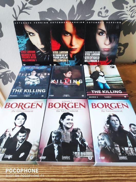 THE KILLING EN BORGEN EN MILLENNIUM TRILOGIE 1-3, Vanaf 16 jaar, Boxset, Ophalen of Verzenden, Zo goed als nieuw