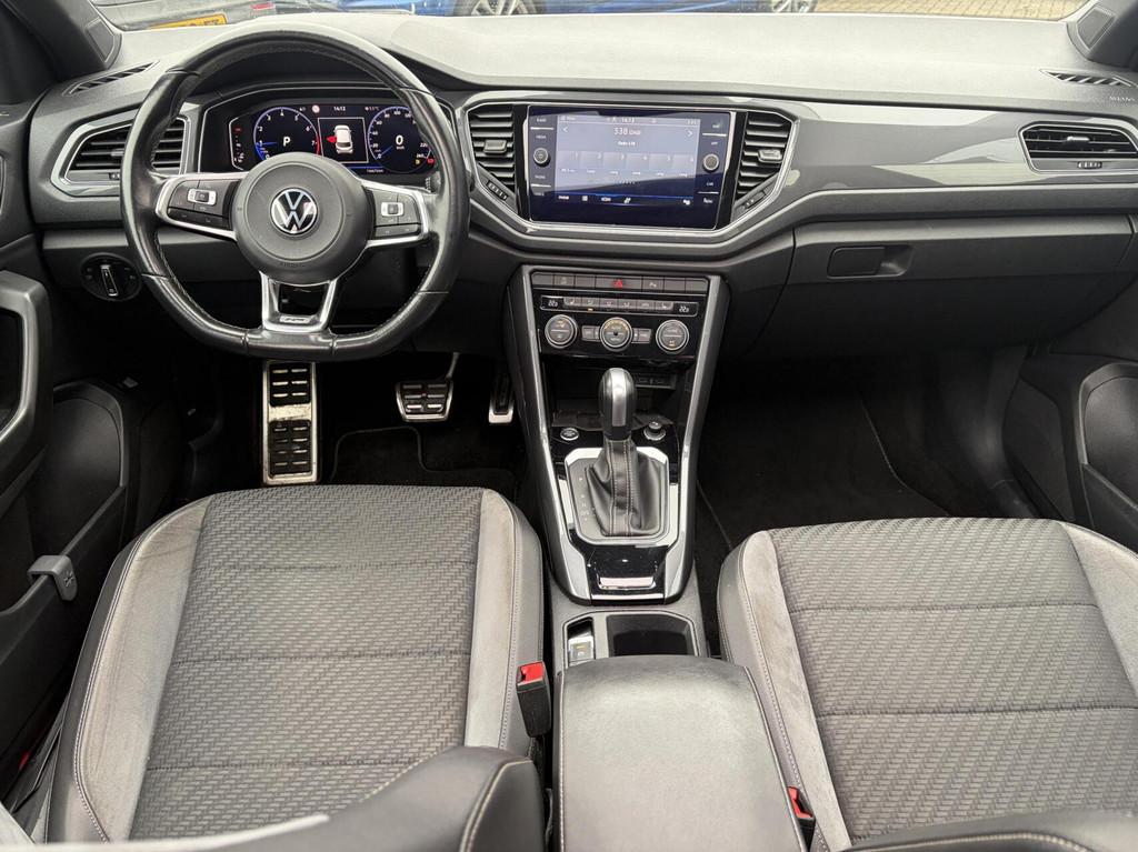 Volkswagen T-Roc 1.5 TSI R-Line Autom Pano Digt Cockpit, 4 cilinders, Leder en Stof, Zwart, Origineel Nederlands