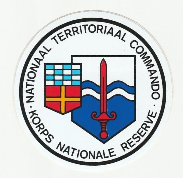 Sticker Nat Territoriaal Commando, Korps Nationale Reserve, Verzamelen, Militaria | Algemeen, Verzenden, Landmacht, Nederland