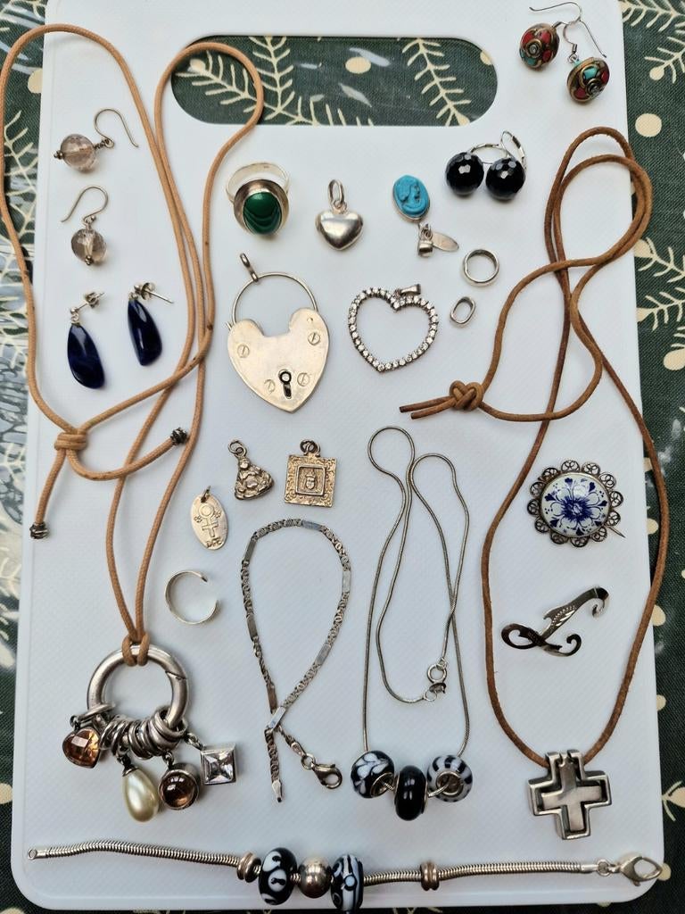 Lot zilveren sieraden, Ophalen of Verzenden, Zilver, Verguld