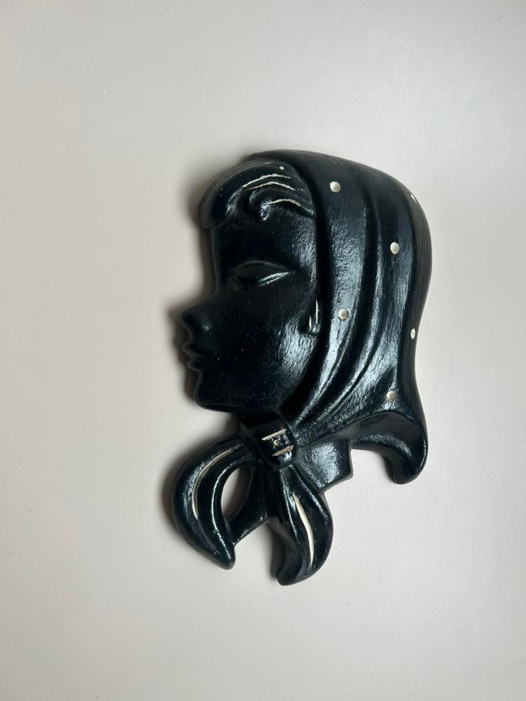 Vintage meisje in keramiek, L’Ancora, Ophalen of Verzenden, Zo goed als nieuw, Roze, Overige materialen