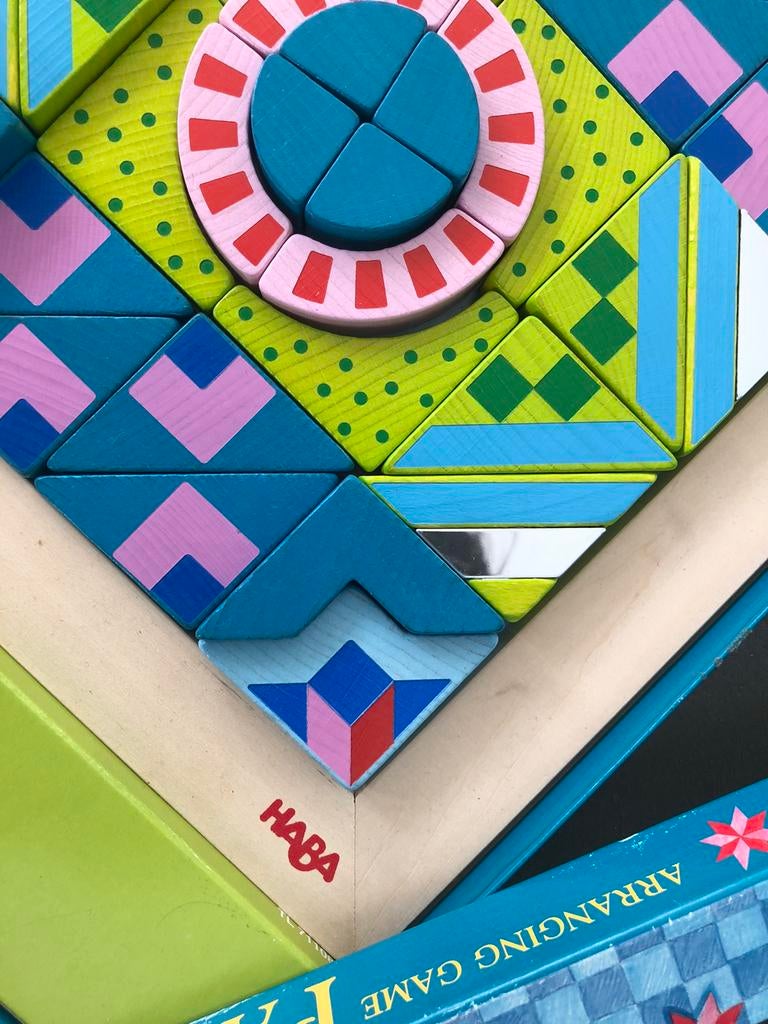 Haba vormenspel, Ophalen, Gebruikt, Bouwen