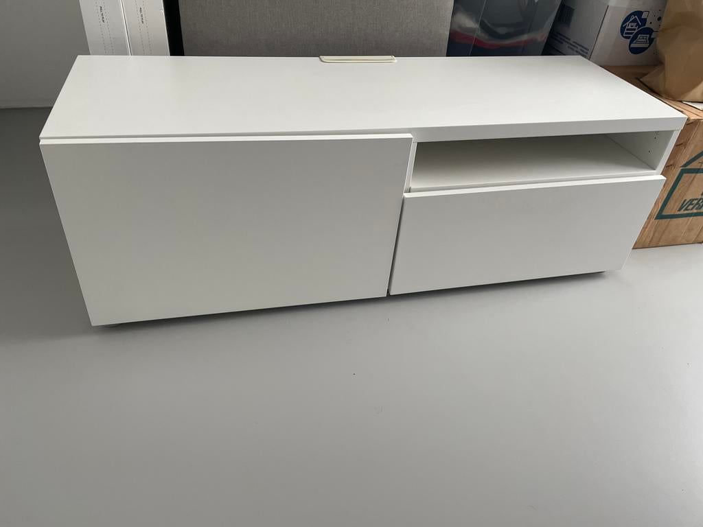 Besta TV meubel - wit, Ophalen, Gebruikt, 100 tot 150 cm, Minder dan 100 cm