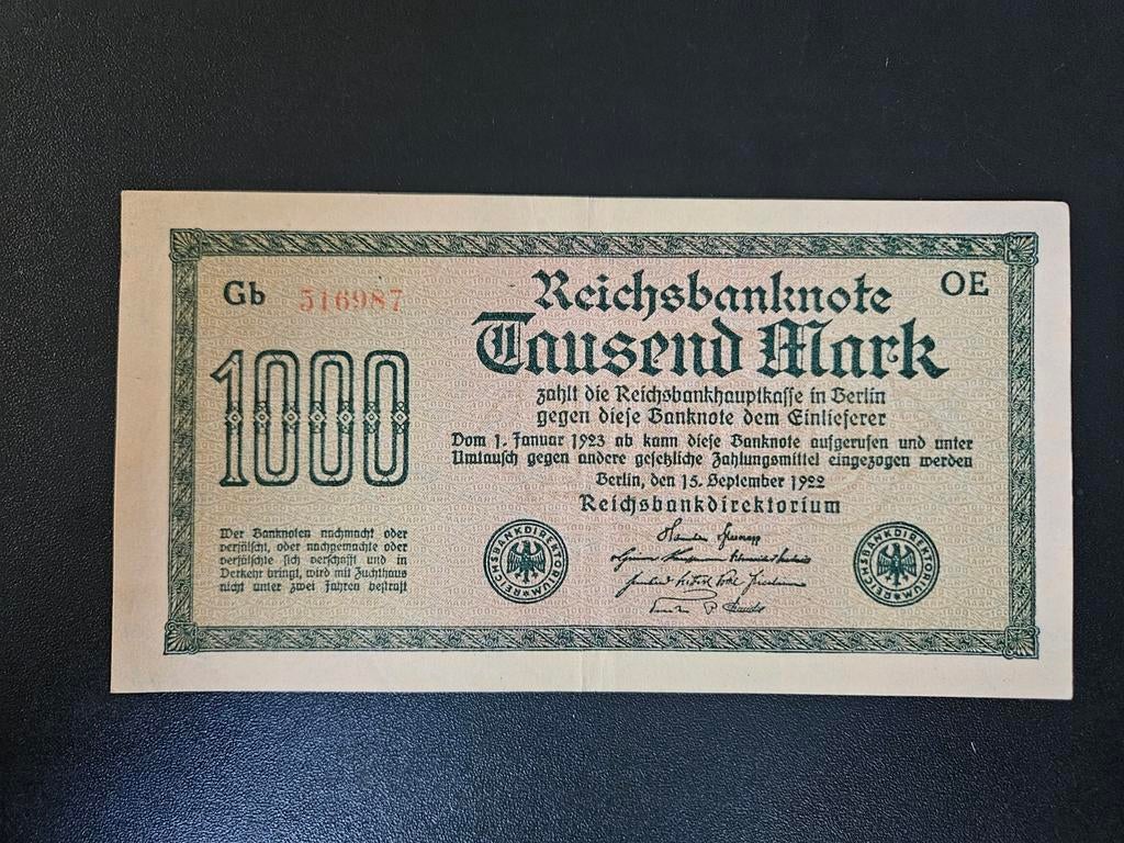 Duitsland pick 76b 1922 zf, Postzegels en Munten, Bankbiljetten | Europa | Niet-Eurobiljetten, Ophalen of Verzenden, Duitsland