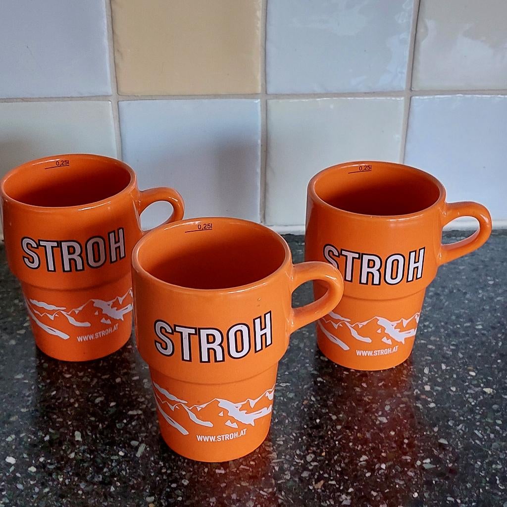 Stroh bekers - The Spirit of Austria - 3 stuks, Ophalen of Verzenden, Overige stijlen, Kop(pen) en/of Schotel(s)