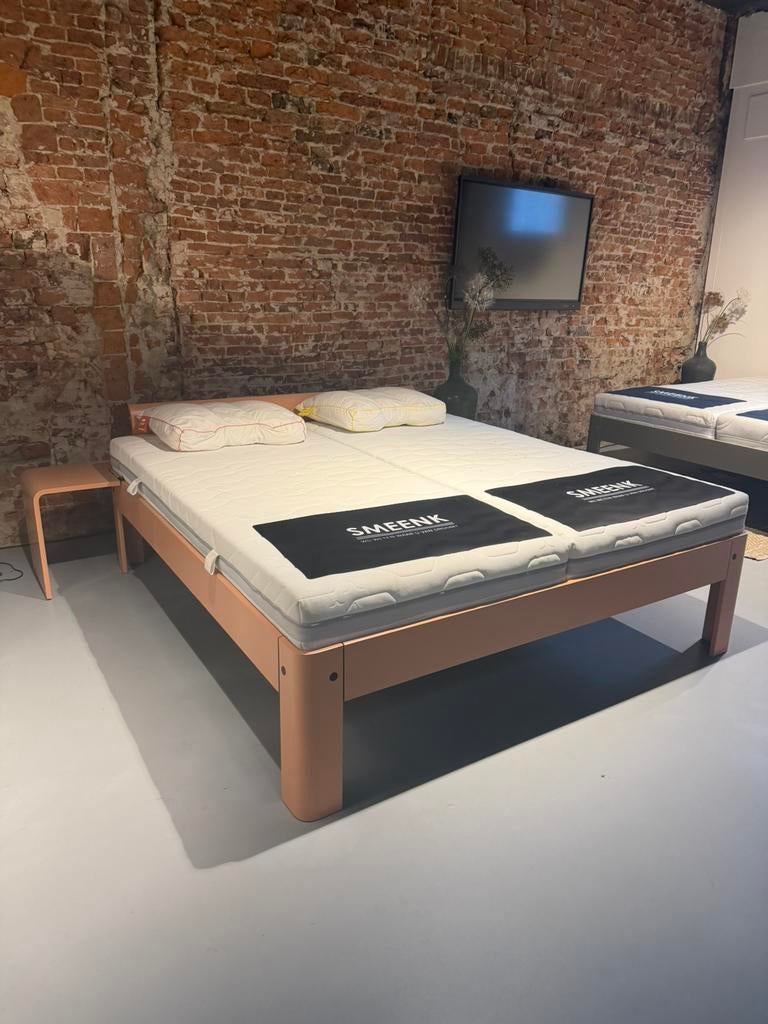 Auping Auronde 2000 Blush 180/200 + Nieuwe matrassen KORTING, Wit, Tweepersoons, Ophalen of Verzenden, Zo goed als nieuw