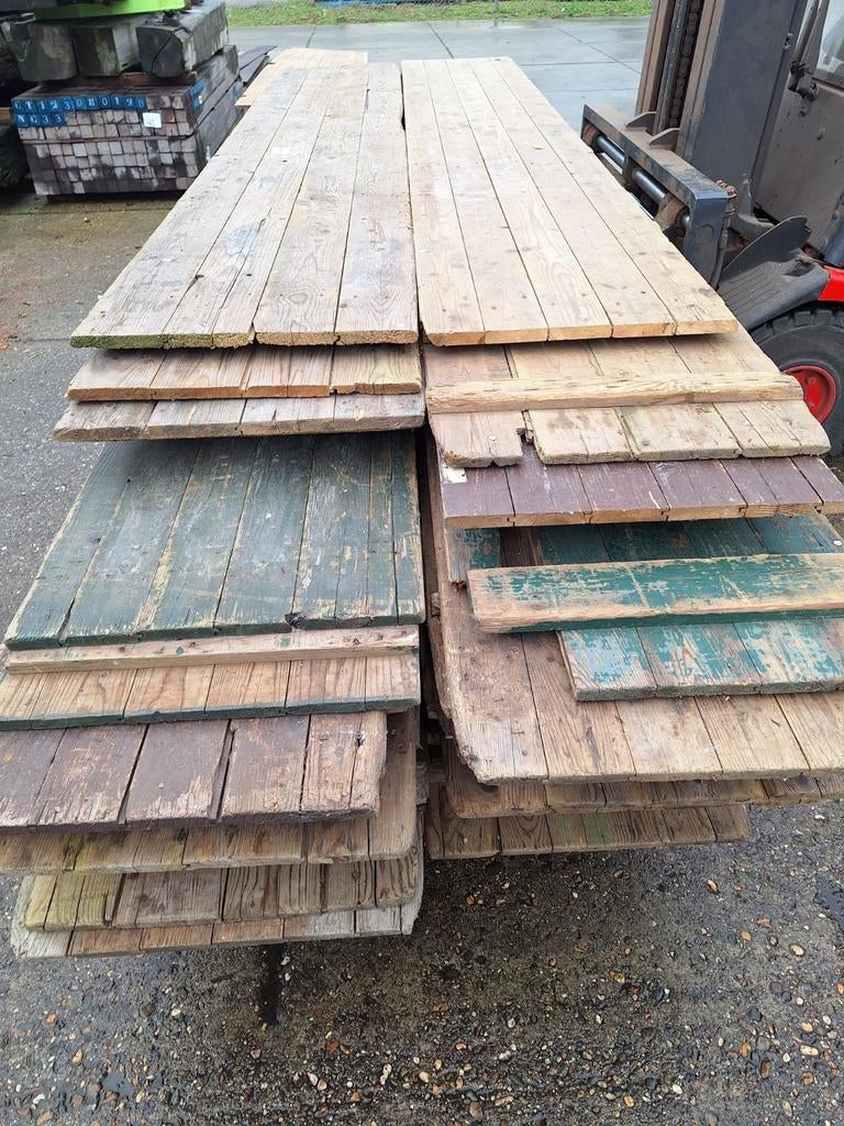 Oude sloophout  Schotten   wandbekleding  lambrisering, Ophalen, Gebruikt, Plank