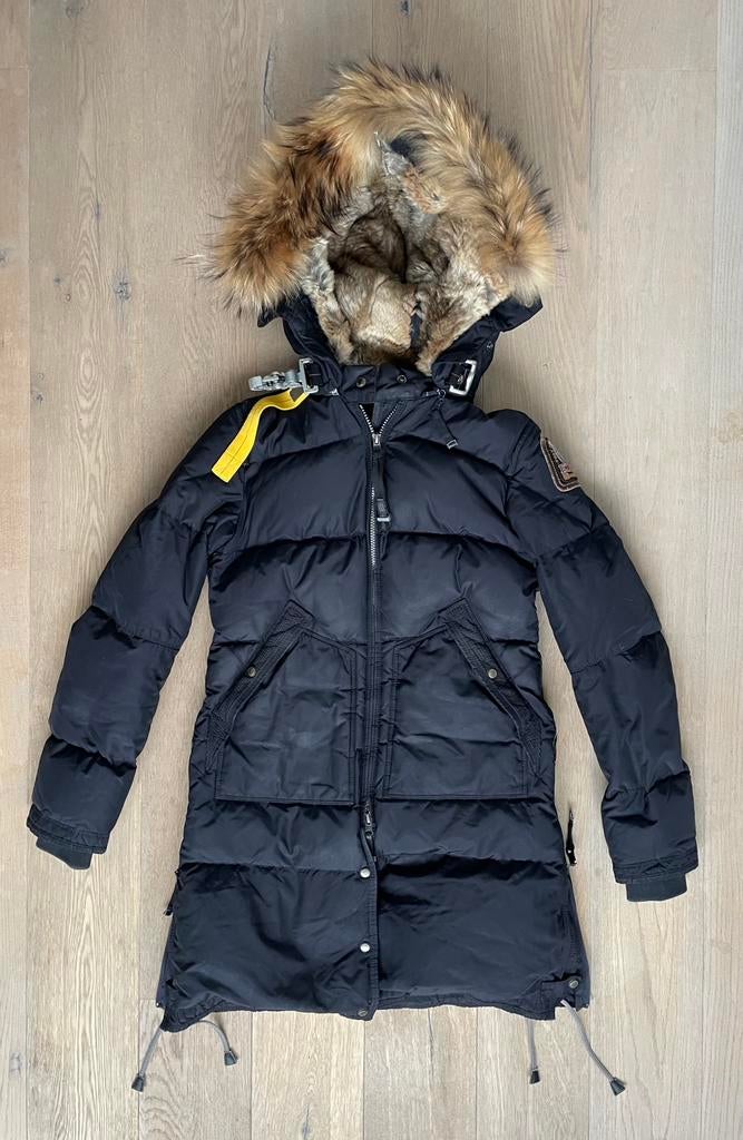 Blauwe Parajumpers jas Long Bear, mt XS, Ophalen of Verzenden, Gedragen, Maat 34 (XS) of kleiner, Blauw