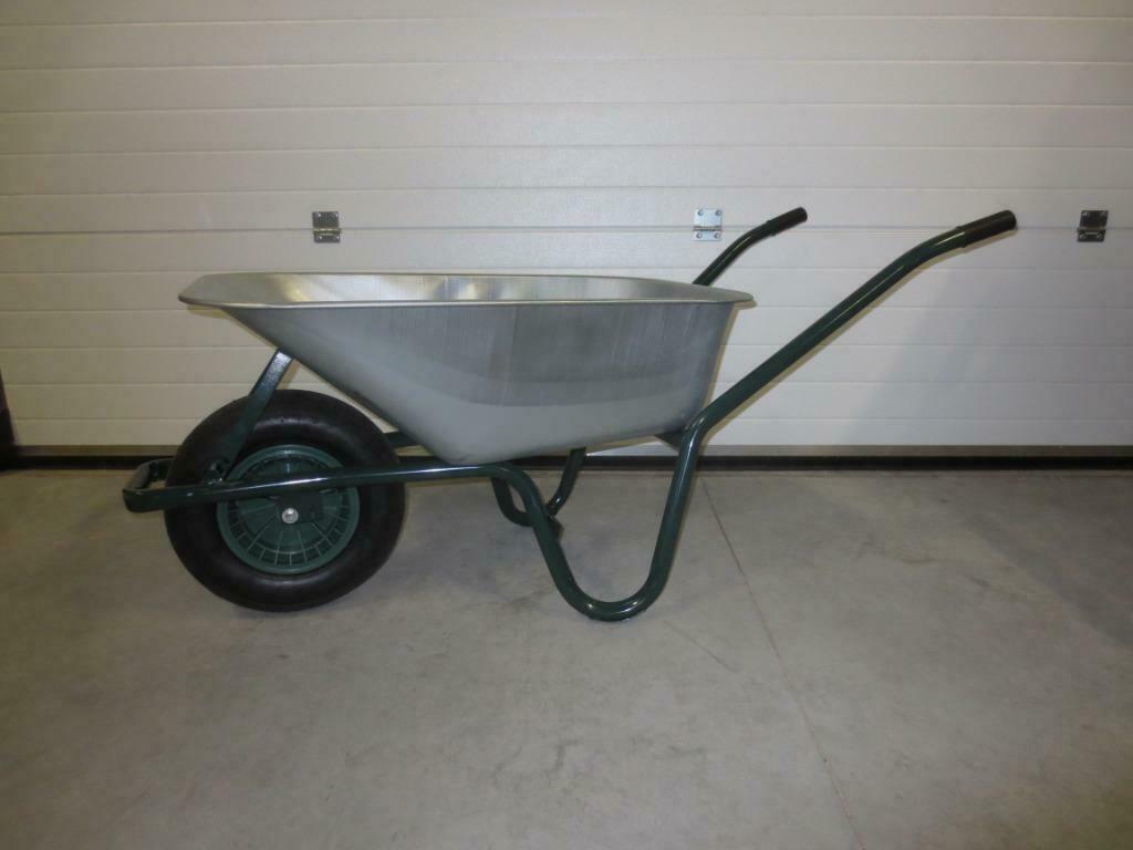 Stevige kruiwagen gegalvaniseerde 85 liter bak/luchtband., Ophalen