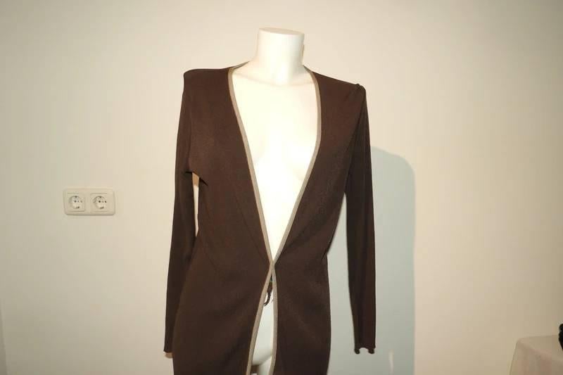 Wolford viscose open vallend vest warm bruin beige biesS/M, Bruin, Verzenden, Zo goed als nieuw, Wolford