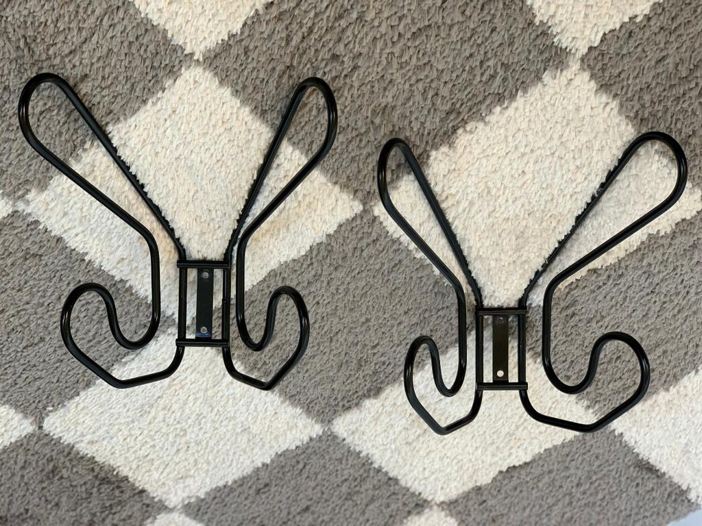Ikea Frän vintage draad metalen wand kapstok haken zwart, Wandhaken, -, -, Ophalen of Verzenden