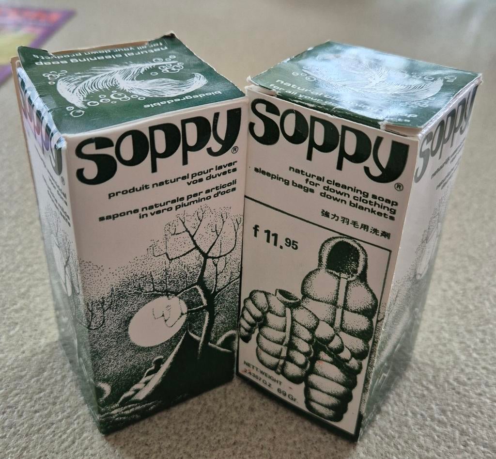 Soppy, wasmiddel voor o.a. dons., Caravans en Kamperen, Slaapzakken, Ophalen of Verzenden, Zo goed als nieuw