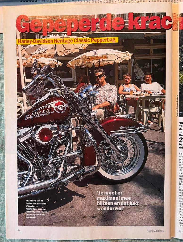 Verslag 1995 Harley Davidson Heritage Classic Pepperbag, Verzenden, Zo goed als nieuw, Motoren