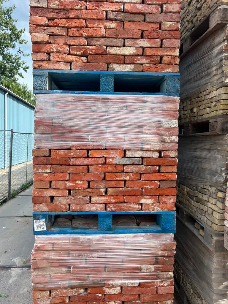 Oude rode handvorm Groninger 25x5 250M2, Ophalen of Verzenden, Zo goed als nieuw, Bakstenen