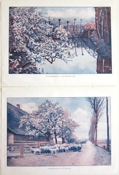 Mooi ingekleurde landschapjes. Lente 1928, Verzamelen, Ophalen of Verzenden, Huis en Inrichting