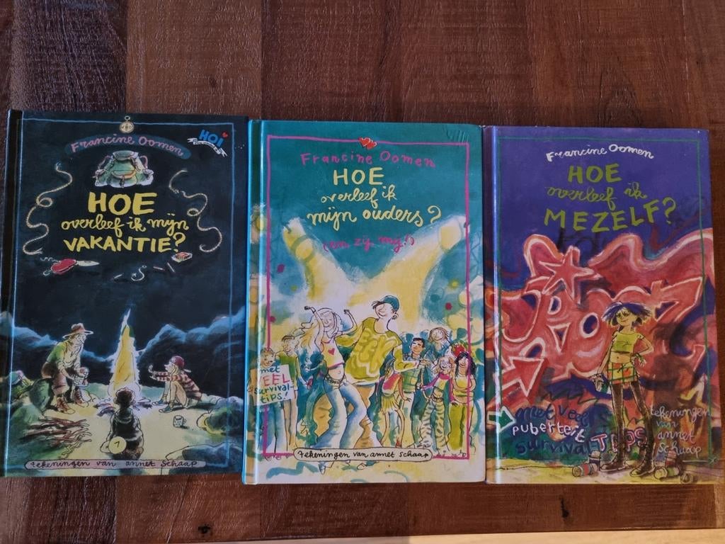 Hoe overleef ik.. boeken - Oomen (3 stuks) samen voor €12,50, Boeken, Kinderboeken | Jeugd | 10 tot 12 jaar, Gelezen, Ophalen of Verzenden