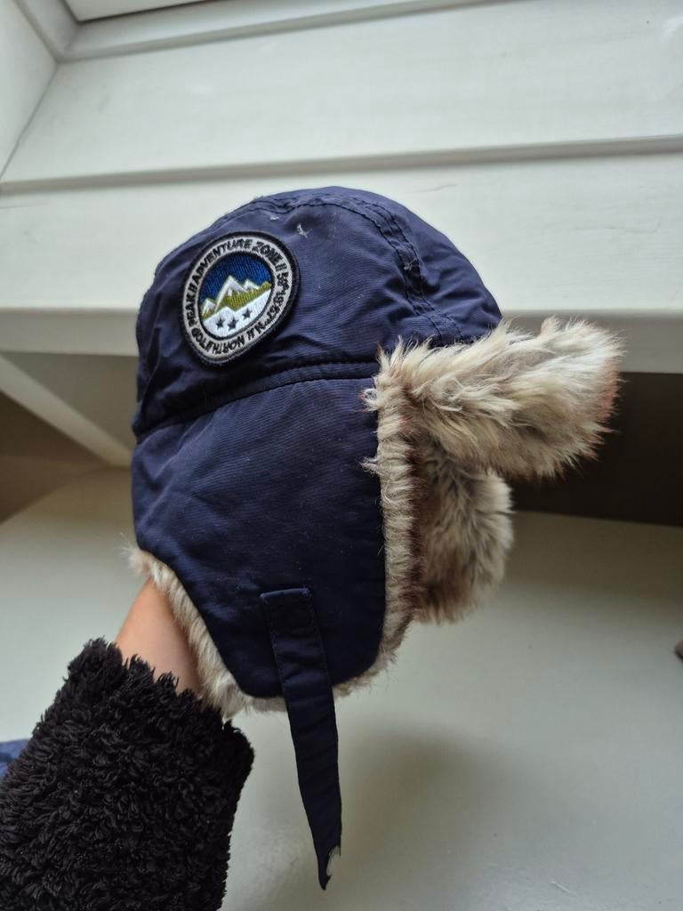 Leuke blauwe wintermuts met oorflappen, Onbekend, One size fits all, Ophalen of Verzenden, Pet