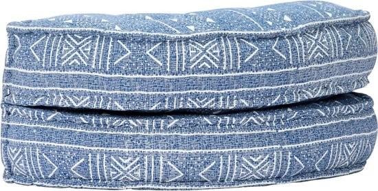 NIEUWE vidaXL - Poef - 100x20 - cm - stof - indigo, Venlo, Rond, Ophalen of Verzenden, Info@habatrading.com