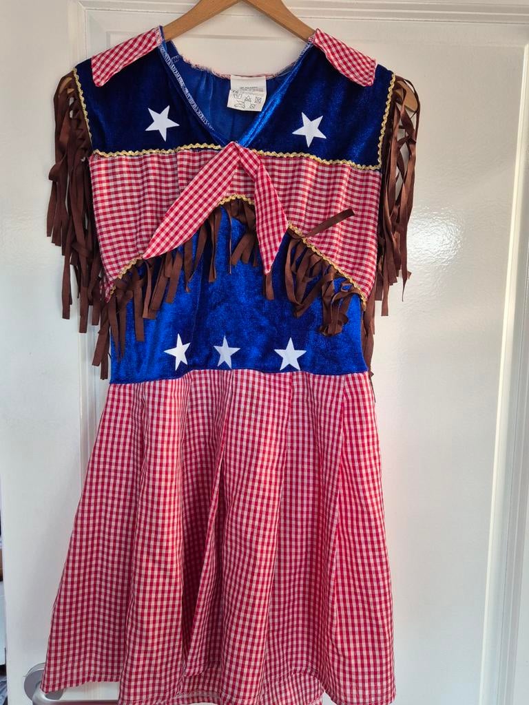 Carnaval  jurkje cowboy, Ophalen of Verzenden, Zo goed als nieuw, Carnaval