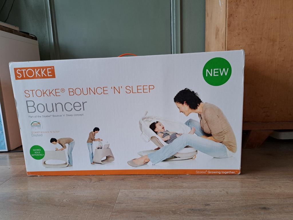 Stokke Bounce 'n' Sleep wipstoel - Comfortabel & Veilig, Overige merken, Gebruikt, Verstelbaar, Wipstoel