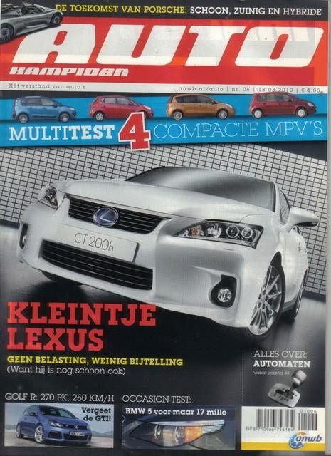 Autokampioen 6 2010 : VW Golf GTI MK1 - Golf R - BMW 520i, Ophalen of Verzenden, Gelezen, Algemeen