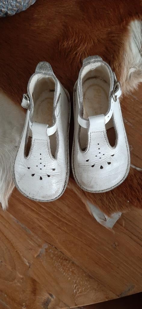 Vintage leren babyschoentjes - Maat onbekend, Ophalen of Verzenden