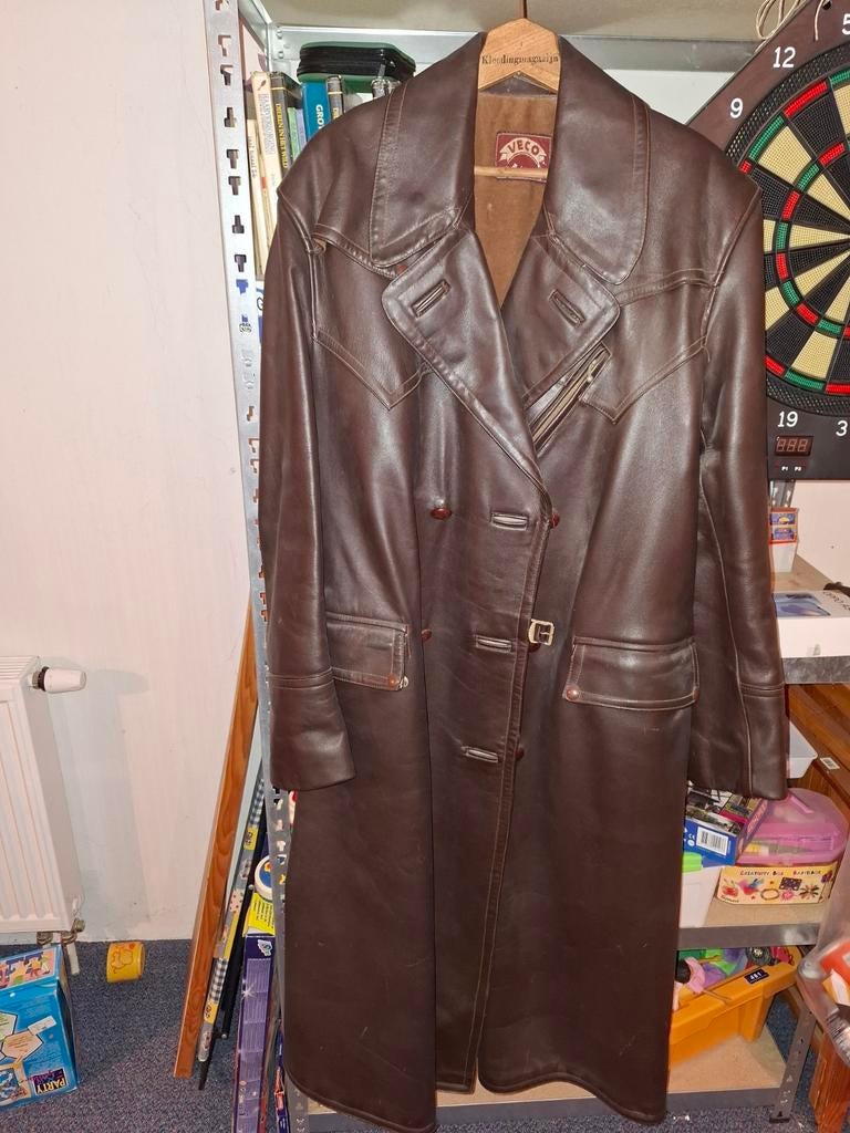 Leren jas voor op solex, Fietsen en Brommers, Ophalen, Gebruikt, Overige modellen