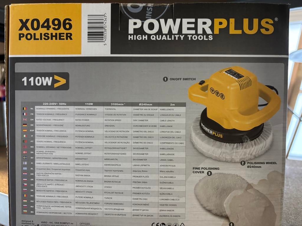 Powerplus Polijstmachine - Nieuw!, Ophalen, Nieuw, Minder dan 600 watt, Overige typen