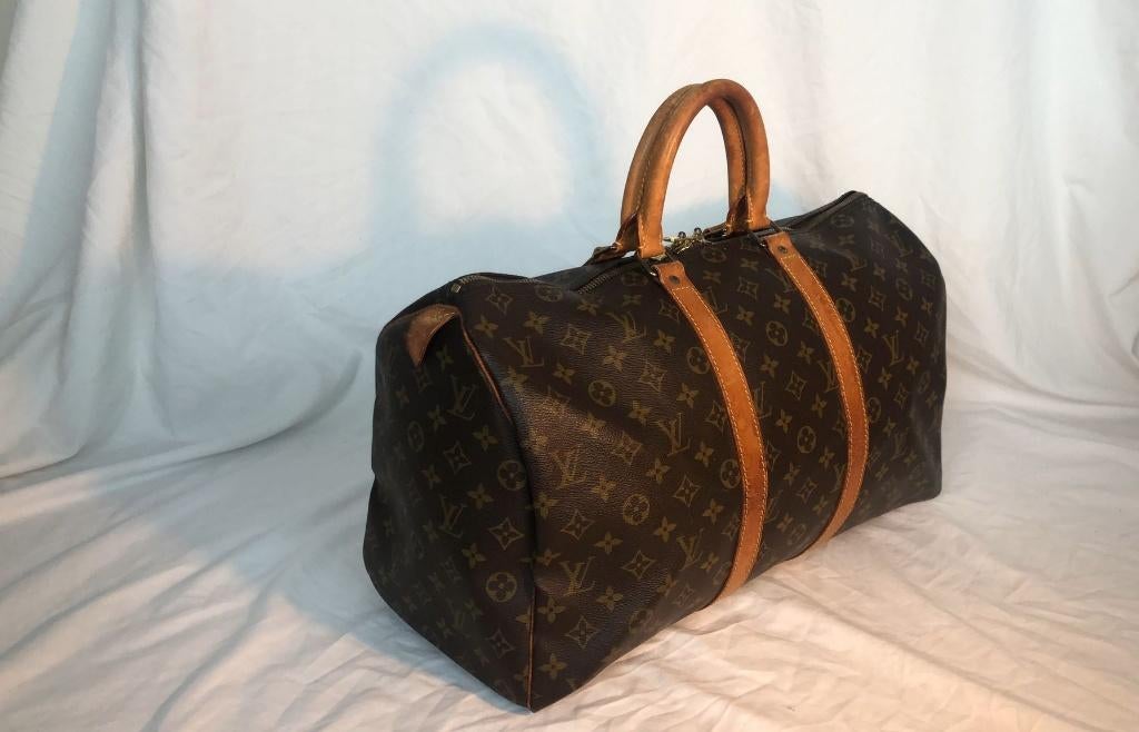 Louis Vuitton Keepall 45, 40 tot 60 cm, 30 cm of meer, Bruin, Ophalen of Verzenden
