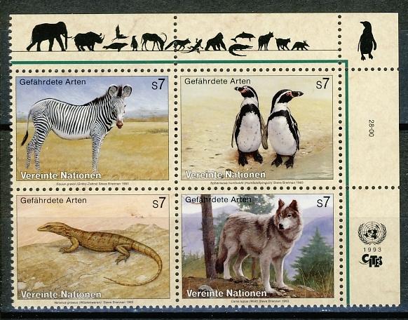 UNO Wenen 143/46 Dieren 1993 postfris, Ophalen of Verzenden, Postfris