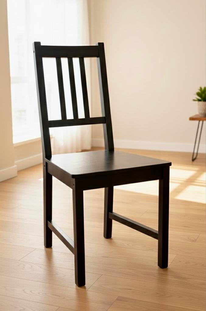 Ikea houten stoel stefan, Ophalen, Gebruikt, Zwart, Ikea stefan