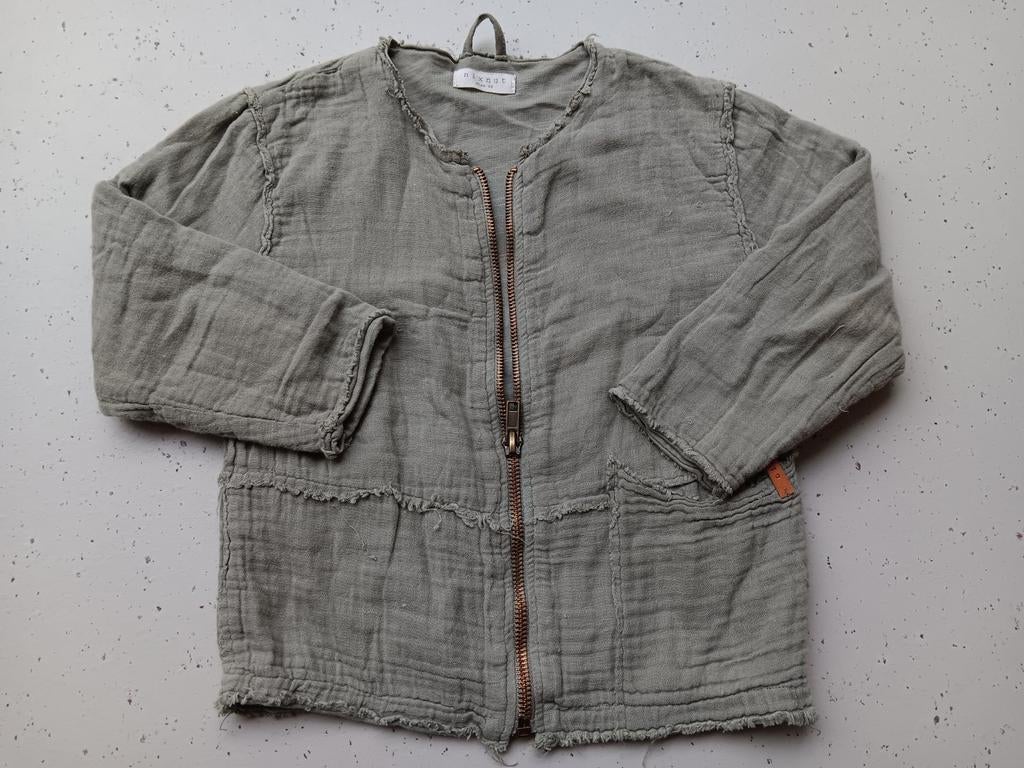 Nixnut 98 mousseline khaki vest, Meisje, Trui of Vest, Ophalen of Verzenden, Zo goed als nieuw