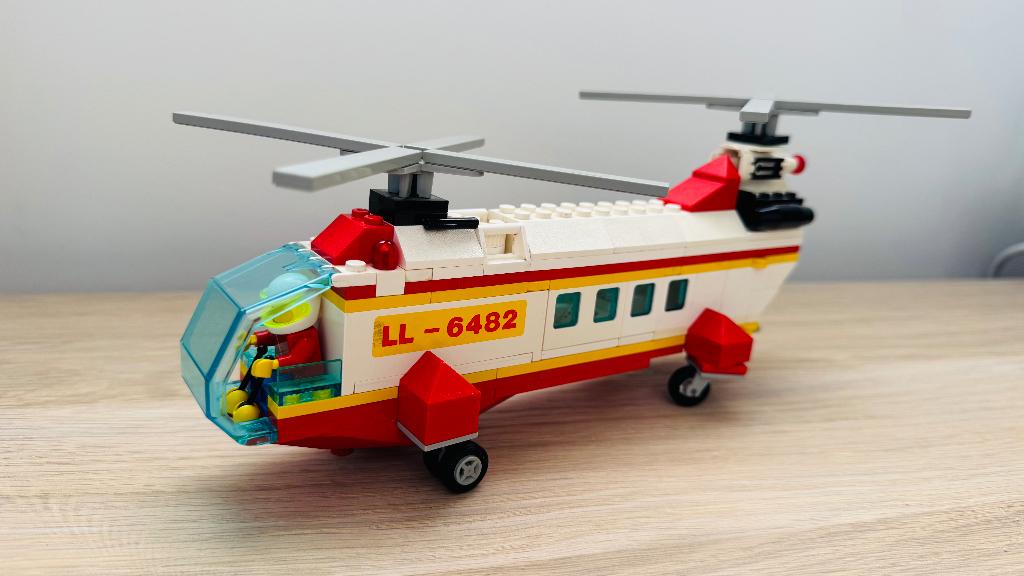 Lego Reddingshelicopter 6482 met Licht & Geluid - Jaren '90, Ophalen of Verzenden, Gebruikt, Complete set, Lego