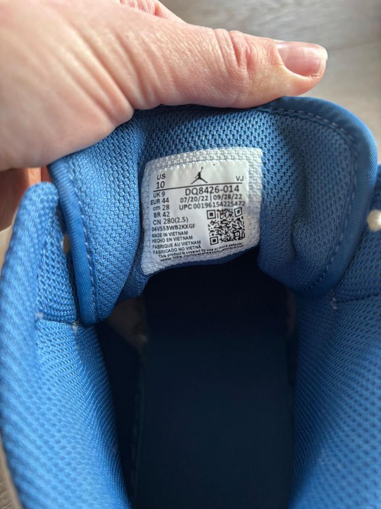 Air Jordan 1 Mid Maat 44, Kleding | Heren, Schoenen, Ophalen of Verzenden, Zo goed als nieuw, Blauw, Sneakers of Gympen