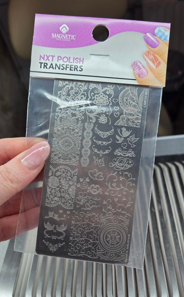 Magnetic nail design Wedding stempelplaat, Ophalen of Verzenden, Nieuw, Handen en Nagels, Toebehoren