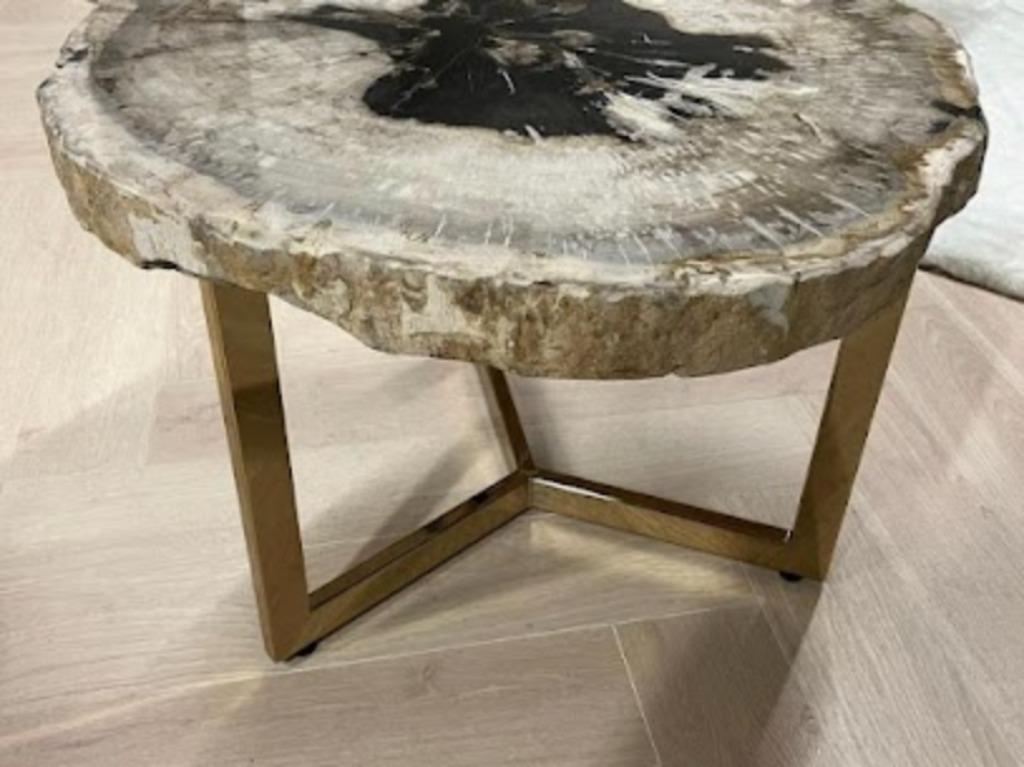 Versteend hout Salontafels - Unieke salontafels!, Ophalen, Nieuw, Rond, 50 tot 100 cm