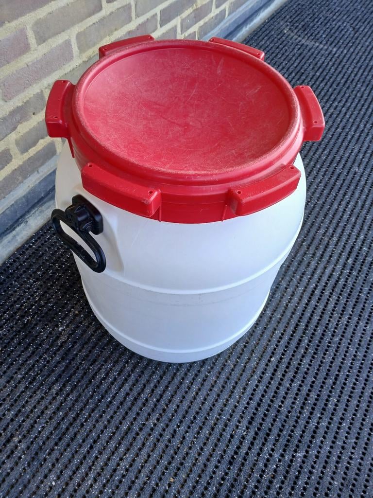 Curtec 55 ltr. Kunststof Wijdmondsvat met schroefdeksel, Ophalen, Kunststof
