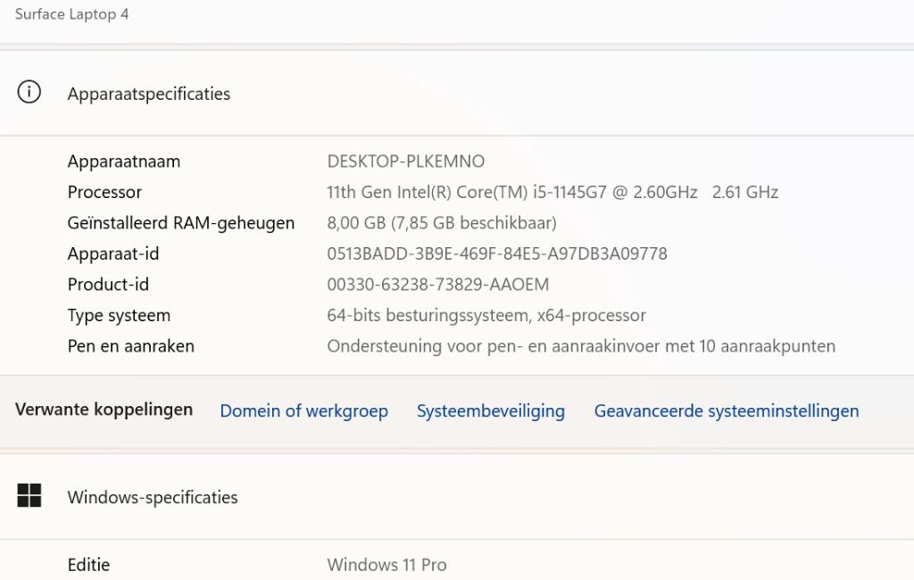 Microsoft Surface Laptop 4 , touchscreen , Core i5 1135G7, Intel Core i5 1135G7, Qwerty, 13 inch, Met touchscreen