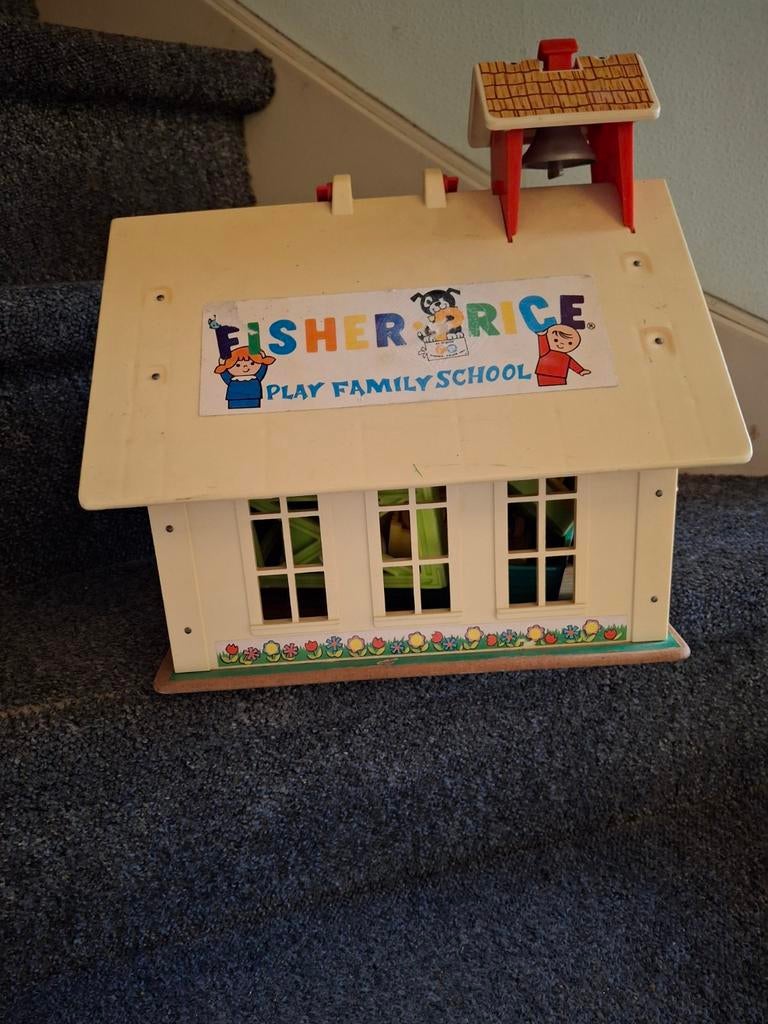Fisher Price school vintage, Ophalen of Verzenden, Gebruikt, Speelset, Met geluid