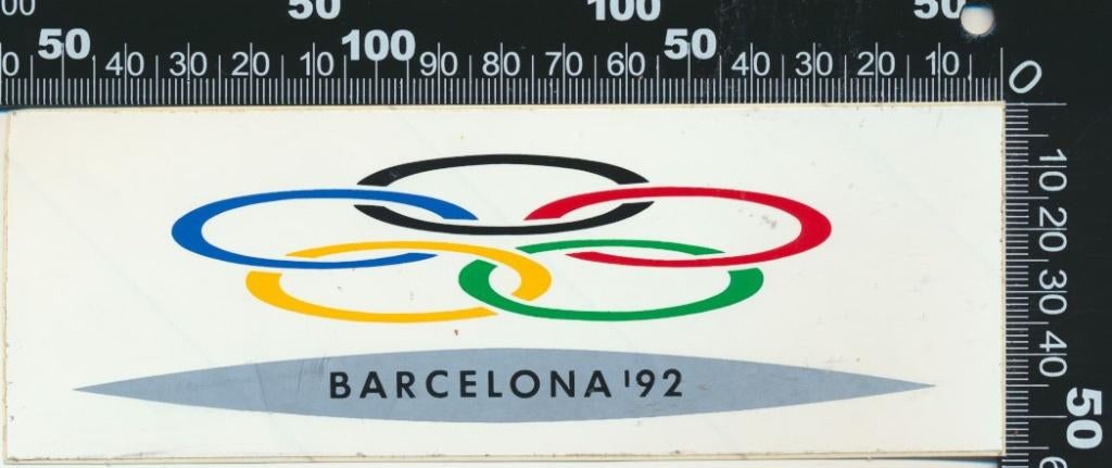 Sticker: Barcelona 1992, Ophalen of Verzenden, Zo goed als nieuw, Sport